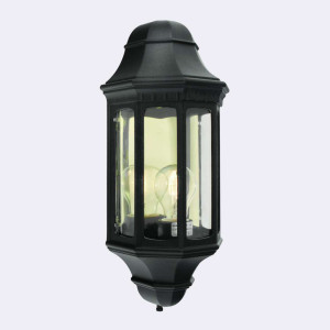 Vonkajšie nástenné svietidlo Genova 170 Black 9005 Norlys