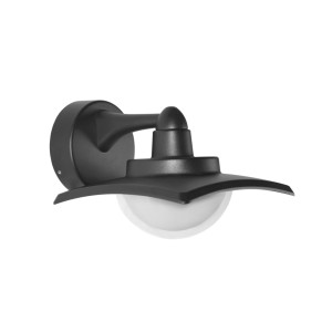 Vonkajšie nástenné svietidlo Italux Isola LED čierne 9W IP54 OWL-6950-3K