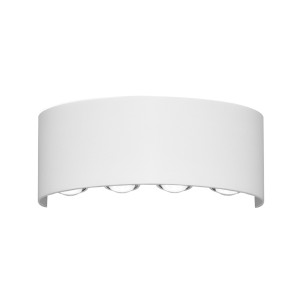 Vonkajšie nástenné svietidlo Italux Ortelo LED biele 8W IP54 OWL-6650-4-WH-3K