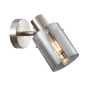 Nástenné svietidlo Italux Sardo strieborné dymové E14 SPL-5581-1-SC-SG