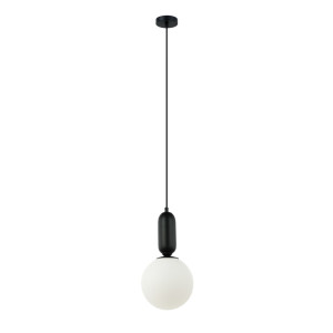 Závesné svietidlo Italux Aldeva čierne sklo E27 PND-02340-1M-BK