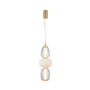 Závesné LED svietidlo Italux Eris zlaté sklo 28W PND-98374-28W-GD