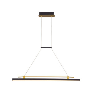 Závesné LED svietidlo Italux Merlot čierne 16W 3000K PND-54638F-16W-3K-BK-GD