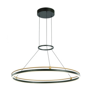Závesné LED svietidlo Italux Merlot čierne 28W 3000K PND-54638R-28W-3K-BK-GD
