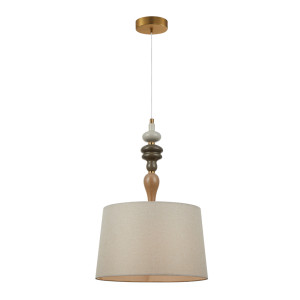 Závesná lampa Italux Moren hnedá látka E27 PND-84678A-AB