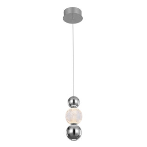 Prívesné LED svietidlo Italux Oter chróm akryl 7W 3000K PND-83728-7W-3K-CH