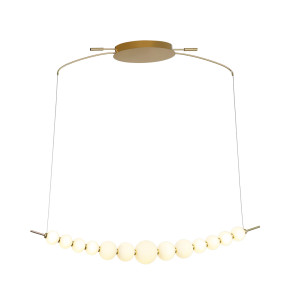 Závesné LED svietidlo Italux Ronza zlaté biele PND-36472-37W-3K-GD