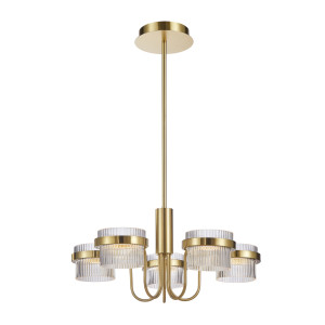 Závesné LED svietidlo Italux Tiara 5x40W zlaté sklo PND-77362-5-40W-GD