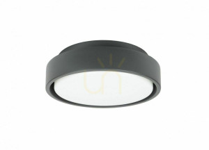Vonkajší stropný LED plafón SU-MA BN-OK200 18W 20 cm tmavý popol