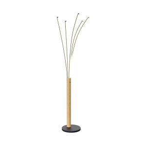 Stojanová lampa Zuma Line VELDEN ML4767-3BMD čierna-DREWNO