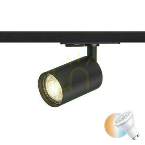 Dude Spotlight pre 1 fázu. Koľajnice čierne 230 V Led Gu10 9 W.