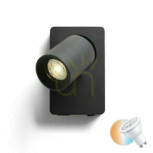 Nástenná lampa Voltera Usb nástenná lampa čierna 230 V Gu10 50 W.