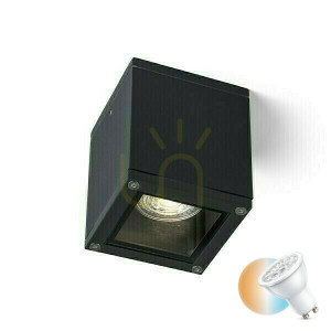 Vonkajšie plafóny Keig Ceiling Black 230 V Gu10 35 W Ip65