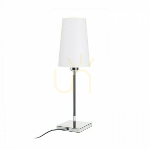 Stolná lampa Lulu biela/čierna chróm 230 V E27 28 W.