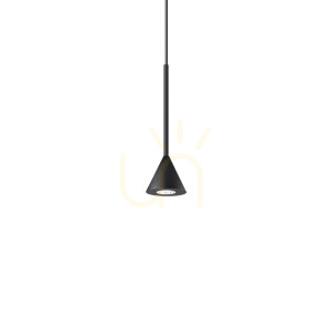 Závesné svietidlo Ideallux Archimede Cono Nero čierne LED 4W 328348