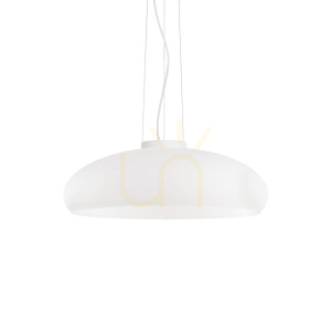 Závesné svietidlo Ideallux ARIA SP1 biele sklenené 49,5 cm 059679