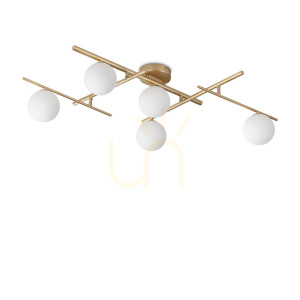 Plafón Ideallux Atlas PL5 Oro zlatý 5xG9 311364