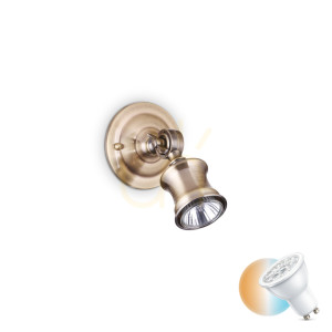 Nástenné svietidlo Ideallux BARBER AP1 159997 šampanské mosadz GU10 1x28W