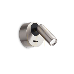 Nástenné svietidlo Ideallux BEAN AP ROUND NICKEL 260631 poniklované LED 3W