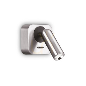 Nástenné svietidlo Ideallux BEAN AP SQUARE NICKEL 260679 poniklované LED 3W