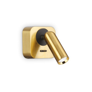 Nástenné svietidlo Ideallux BEAN AP SQUARE OTTONE mosadz LED 3W 260662
