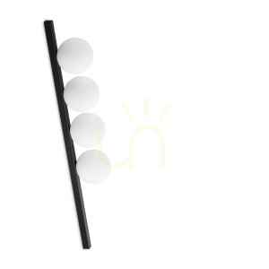 Plafón Ideallux BINOMIO PL4 NERO čierny 4xG9 86 cm 310688