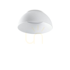 Plafón Ideallux Corolla 297149 biely LED 24W sklo kov 35 cm