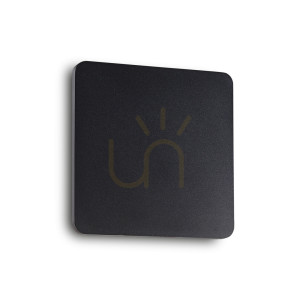 Nástenné svietidlo Ideallux Cover AP D20 Square Nero čierne LED 11W 195773