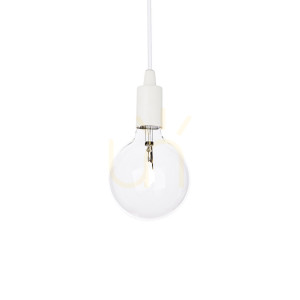 Závesné svietidlo Ideallux Edison SP1 Bianco biele E27 113302