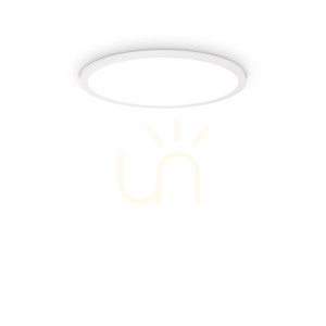 Vonkajší stropný plafón Ideallux FLY SLIM PL D45 3000K biely 26W 292236