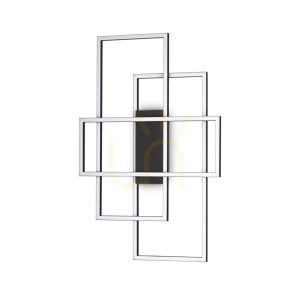 Plafón Ideallux Frame PL Rettangolo nero LED 33W čierny 62,5 cm 270661