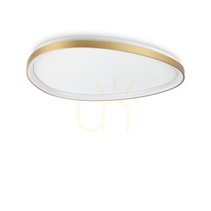 Plafón Ideallux Gemini PL D081 čierny/mosadz 81 cm LED 42W 3000K stmievateľný 329260