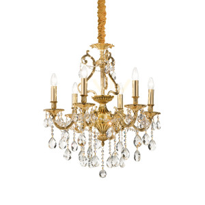 Prívesné svetlo Ideallux Gioconda SP6 Oro zlaté 6xE14 62 cm 060507