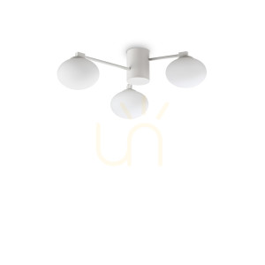 Plafón Ideallux Hermes PL3 D60 biely 3xG9 322667
