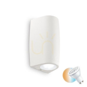 Vonkajšie nástenné svietidlo Ideallux Keope AP2 Bianco biele GU10 2x6W 147772