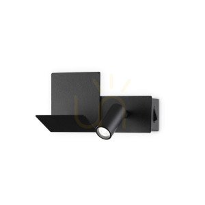 Nástenné svietidlo Ideallux Komodo-2 AP Nero čierne 20 cm 4,5 W 306827