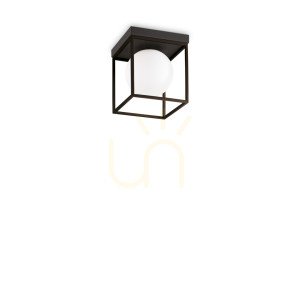 Plafón Ideallux Lingotto PL1 Nero čierny 18,5 cm 327853