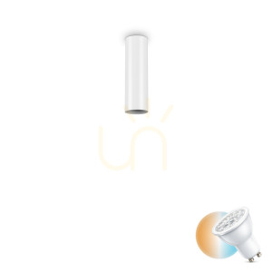 Plafón Ideallux LOOK PL1 H20 BIANCO biely chróm GU10 233079