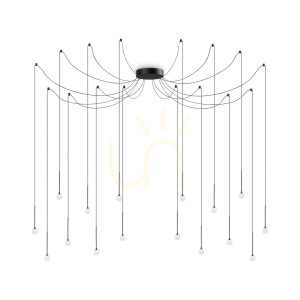 Závesné svietidlo Ideallux Lucciola SP16 Nero čierne 16W 20 cm 284002