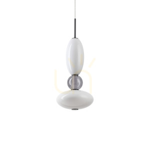 Závesné svietidlo Ideallux Lumiere 1 SP biele sklo 28 cm LED 27W 314143