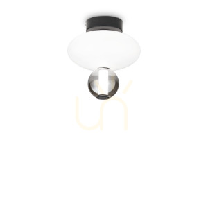 Plafón Ideallux Lumiere 314228 biely LED 18W sklo kov 28 cm
