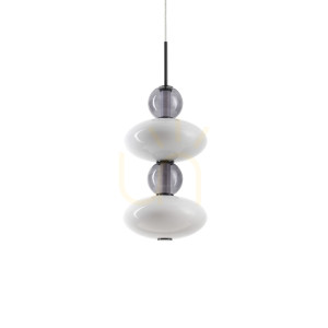 Závesné svietidlo Ideallux Lumiere 314167 biele sklo LED 34W 28 cm