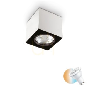 Plafón Ideallux Mood PL1 D15 Square Bianco biely GU10 15 cm 140933