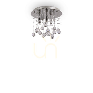 Plafón Ideallux Moonlight PL5 chróm krištáľ 5xG9 26 cm 094649