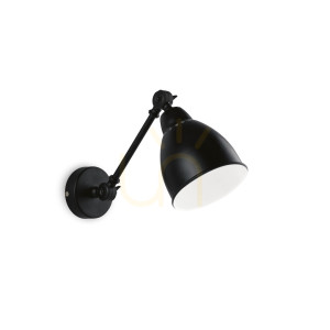 Nástenné svietidlo Ideallux Newton AP1 Nero čierne E27 027852