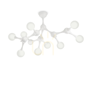 Plafón Ideallux NODI PL9 Bianco biely chróm 83 cm 149622