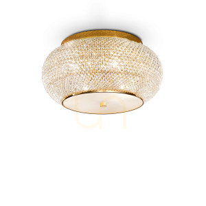 Plafón Ideallux PASHA PL6 ORO zlatý 40 cm 6xE14 100807