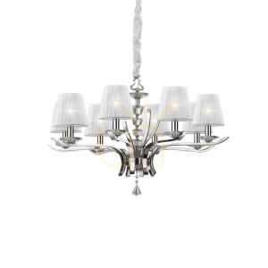 Závesné svietidlo Ideallux Pegaso SP8 Bianco biele 8xE14 76 cm 059242
