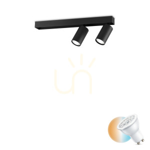 Plafón Ideallux PROFILO PL2 NERO čierny 45 cm 314723