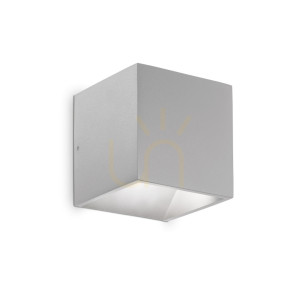 Vonkajšie nástenné svietidlo Ideallux Rubik AP Grigio sivé 3000K 8,5W 326849